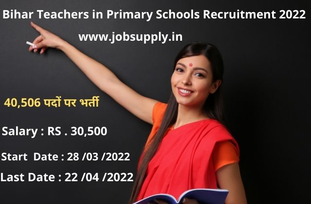 Bihar Teacher Recruitment 2022 bihar job online