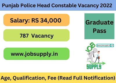 Punjab Police Head Constable Vacancy 2022