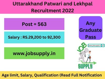 Uttarakhand Patwari and Lekhpal Recruitment 2022