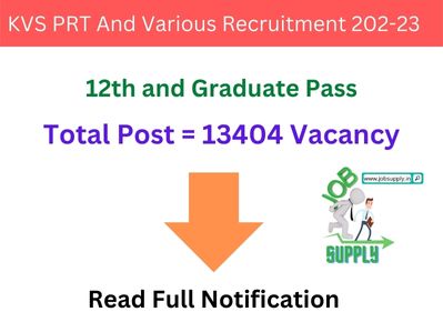 KVS PRT TGT PGT Recruitment 2022-23 