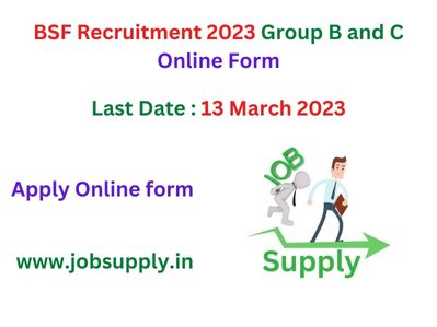 BSF Recruitment 2023 Group B and C Apply Online Form