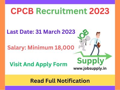 CPCB Recruitment 2023 Apply online Form