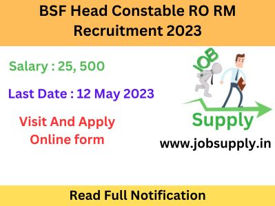 BSF Head Constable RO RM Recruitment 2023 