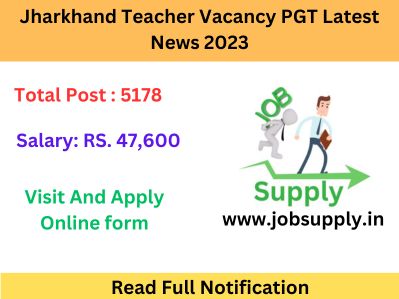 Jharkhand Teacher Vacancy PGT Latest News 2023