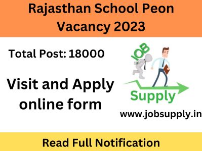 Rajasthan Vacancy 2023 School Peon