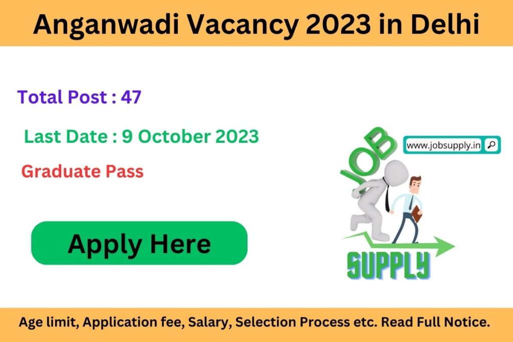 Anganwadi Vacancy 2023 in Delhi 