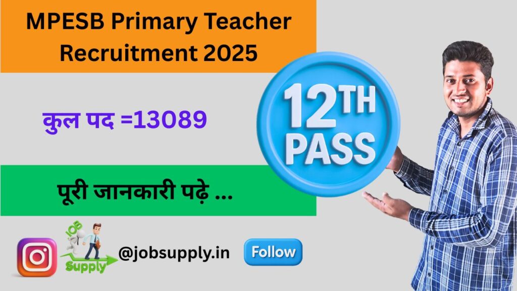MPESB Primary Teacher Recruitment 2025