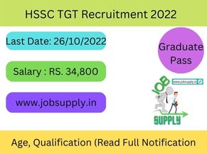 HSSC TGT Recruitment 2022