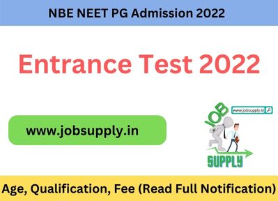 NBE NEET PG Admission 2022