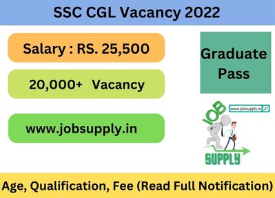 SSC CGL Vacancy 2022