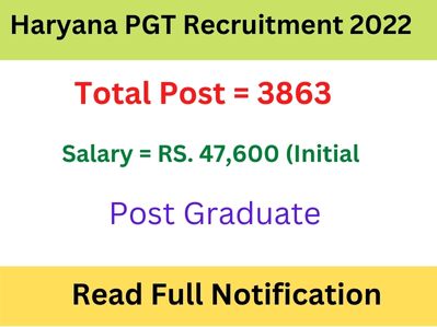 Haryana HPSC PGT Recruitment 2022